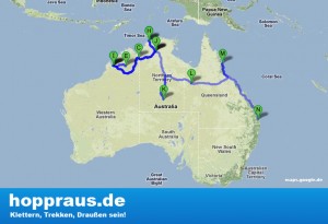 Australien 2002 - Die Karte